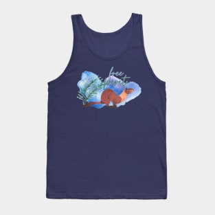 Free Spirit Watercolour Otter Weasel Tank Top